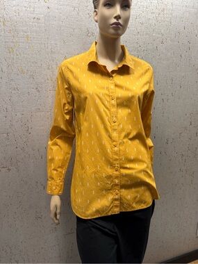 Garnet Hill Signature Organic Pima Cotton Printed Button-Down Shirt